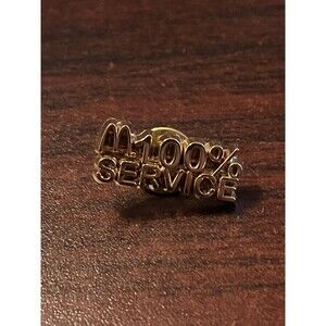 McDonald’s 100% Service Employee Lapel Hat‎ Pin